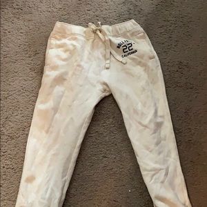 Hollister white Joggers